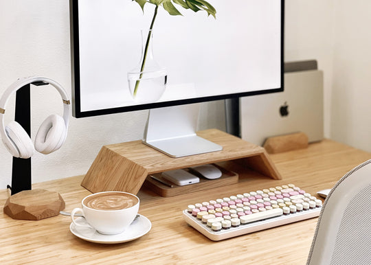monitor stand desk setup