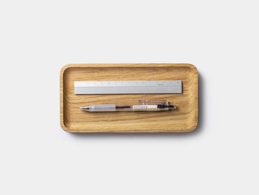 Oakywood Catchall Tray Mini in oak – elegant solid wood tray for organizing your desk | oak, large