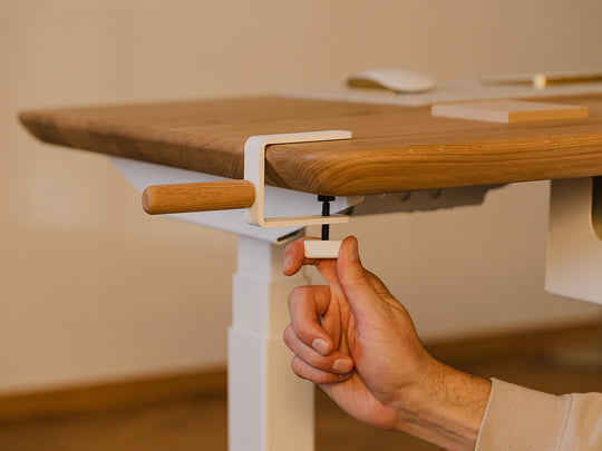 Oakywood Desk-Mounted Headphone Hook – minimalist side mounted hook to keep your workspace tidy and clutter-free | ,