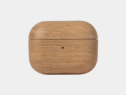oakywood oak wooden airpods pro case front | oak, airpods pro/pro2
