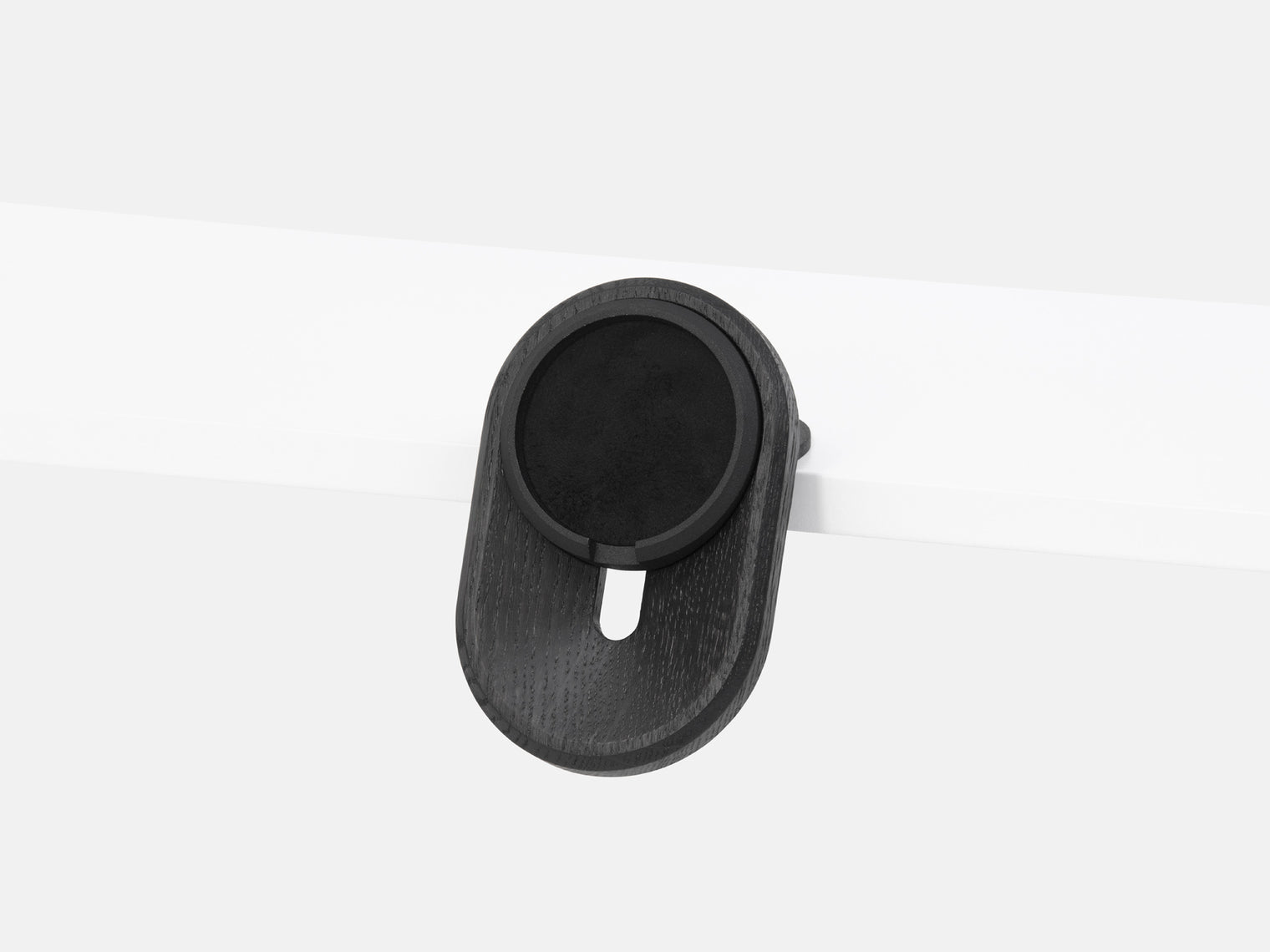black magsafe iphone desk shelf mount - without charger | black