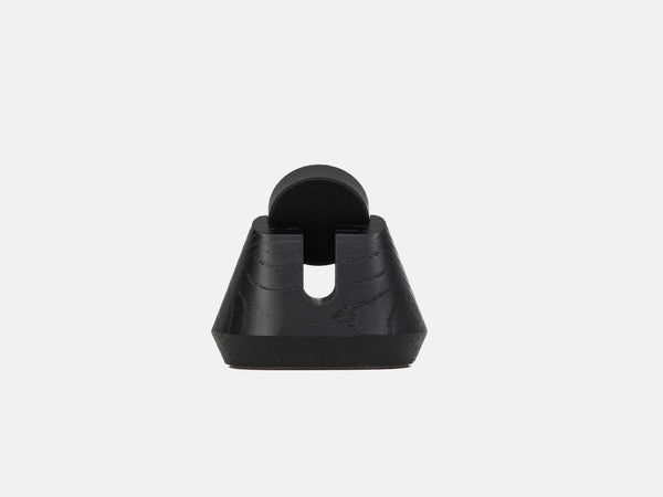 black magnetic charging apple watch stand - back | black