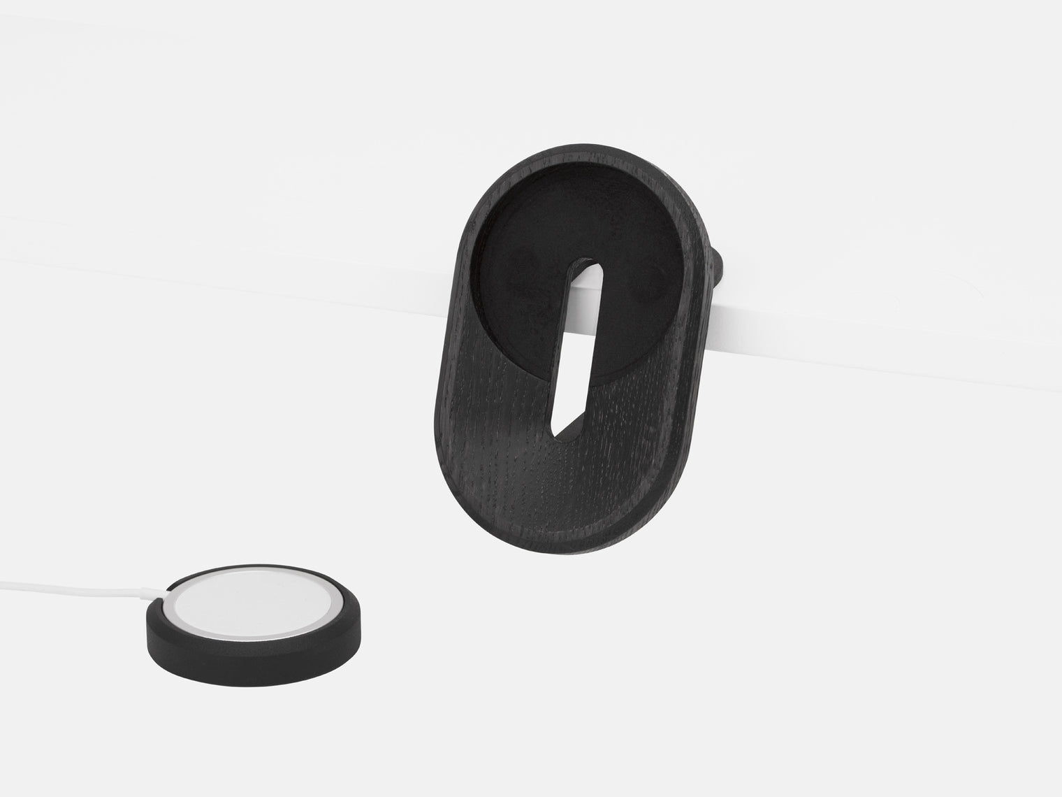 black magsafe iphone desk shelf mount - alternative mode | black