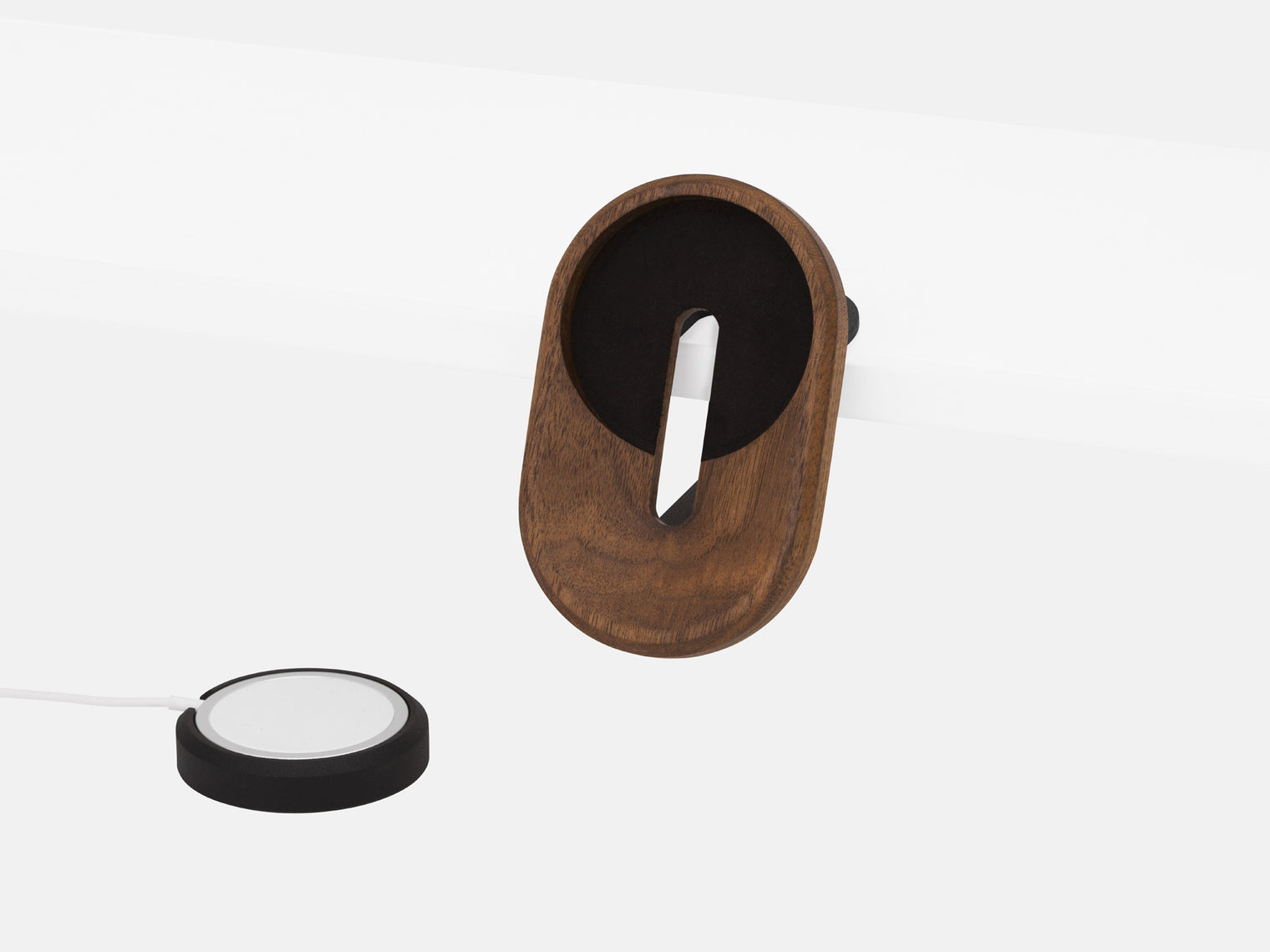 walnut magsafe iphone desk shelf mount - alternative mode | walnut