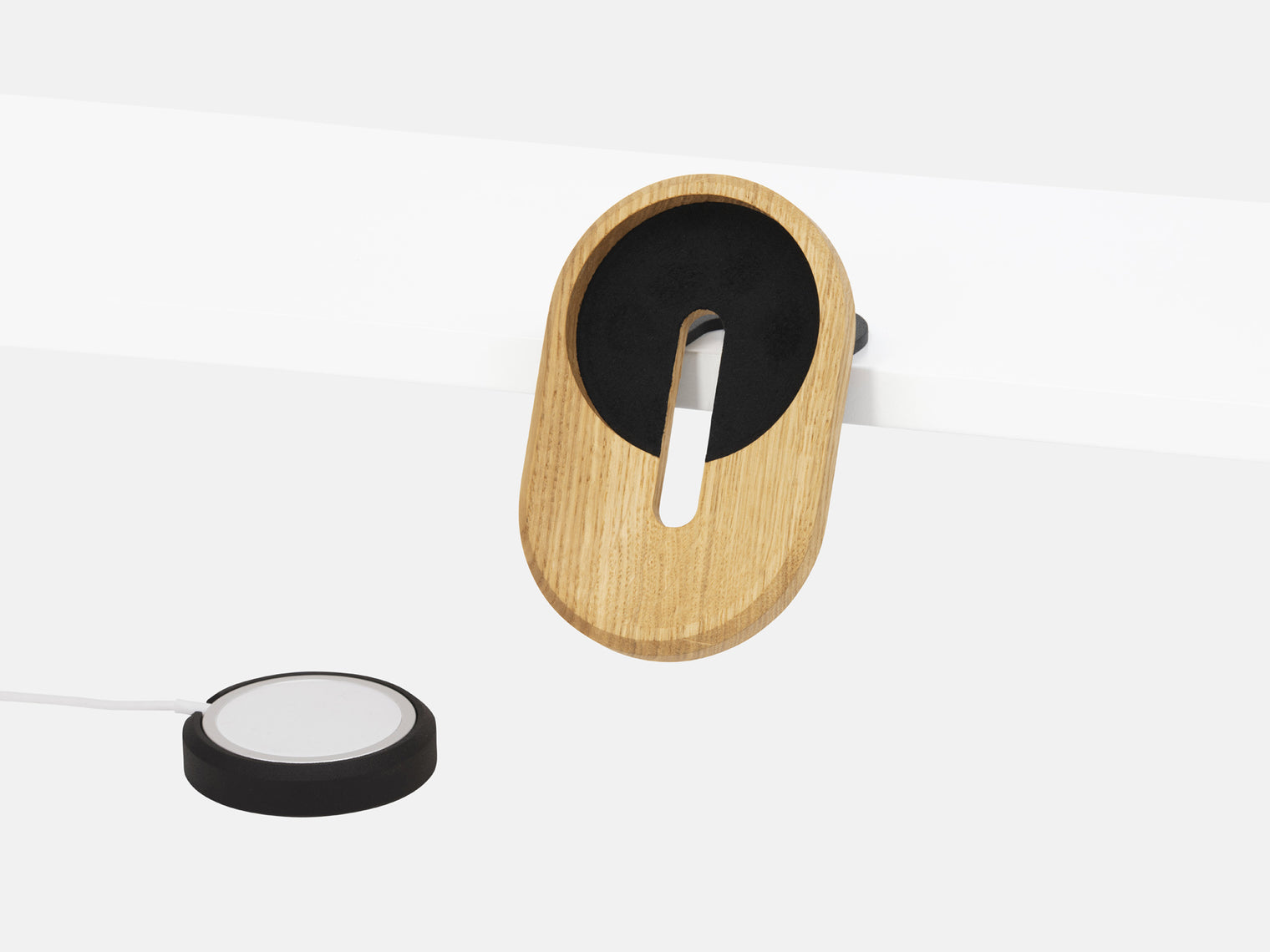 oak magsafe iphone desk shelf mount - alternative mode | oak
