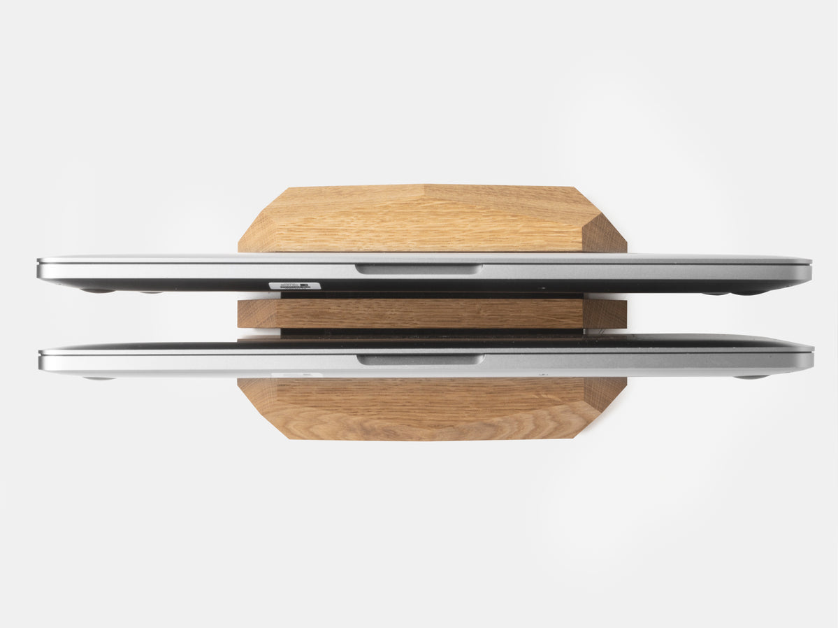 Dual Laptop Dock - double laptop vertical dock | Oakywood.shop