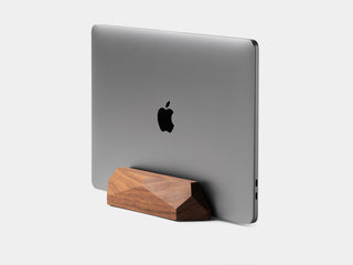 oakywood walnut wooden dual laptop stand | walnut