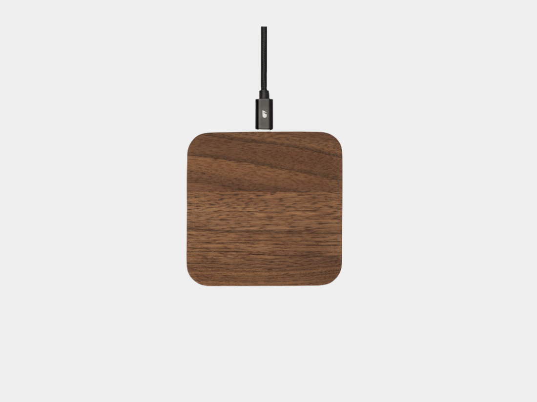 oakyblocks walnut wooden wireless charger | walnut
