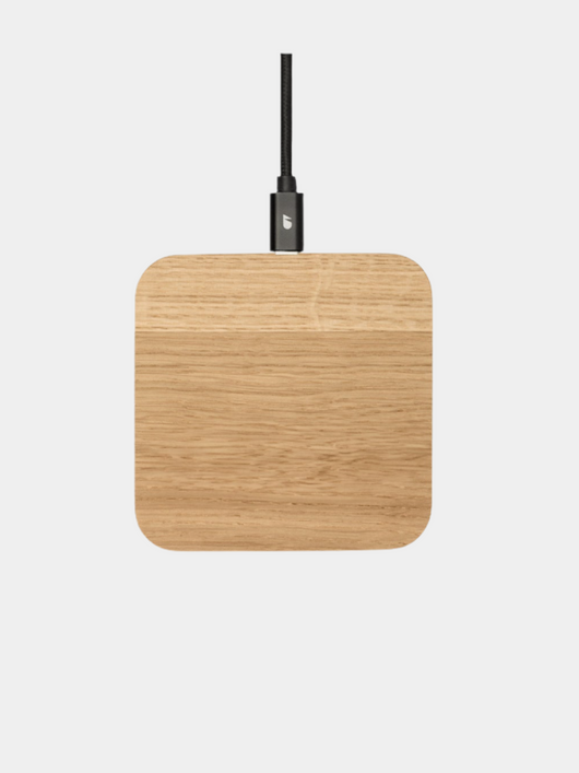 oakyblocks oak wooden wireless charger | oak