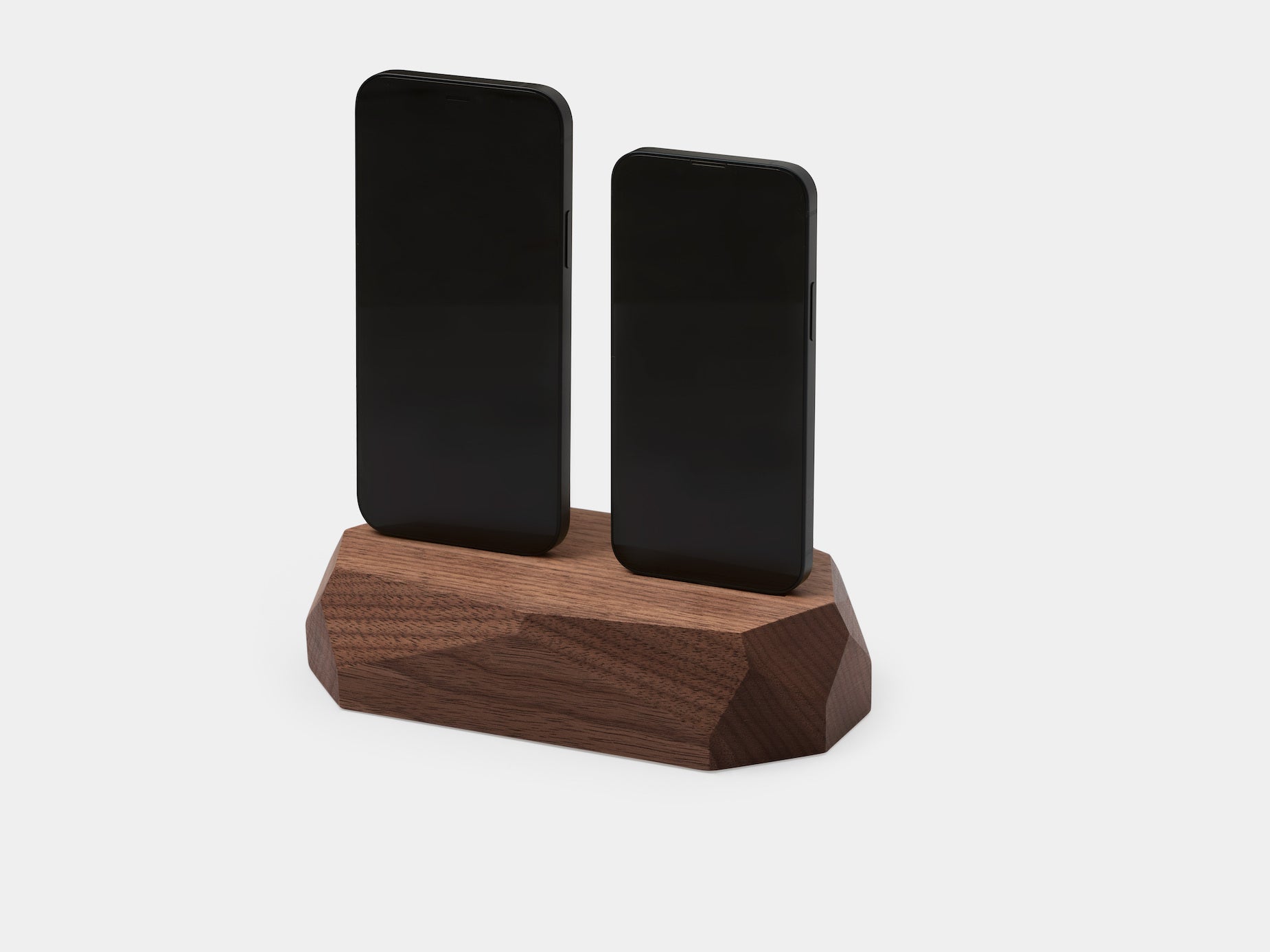 Dual Dock | Wooden Double Docking Station for Two iPhones