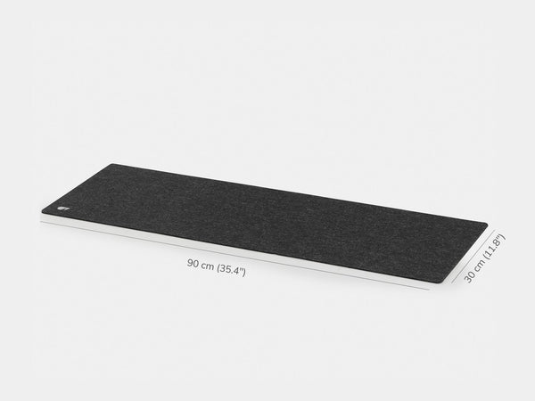 oakywood large anthracite felt desk mat empty view | anthracite, 90x30