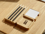 oakyblocks oak small tray desk setup | -