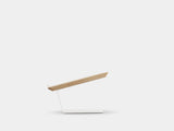 Wooden laptop stand on a white background | oak veneer, white