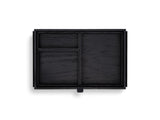 Wooden box with a divided interior on a white background | black,