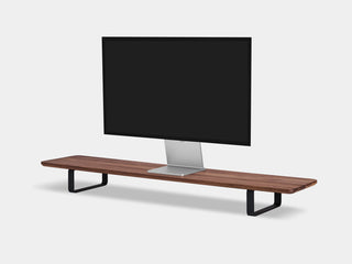 walnut desk shelf with black legs | walnut, black