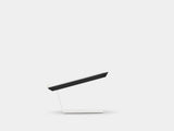 Wooden laptop stand on a white background | black, white