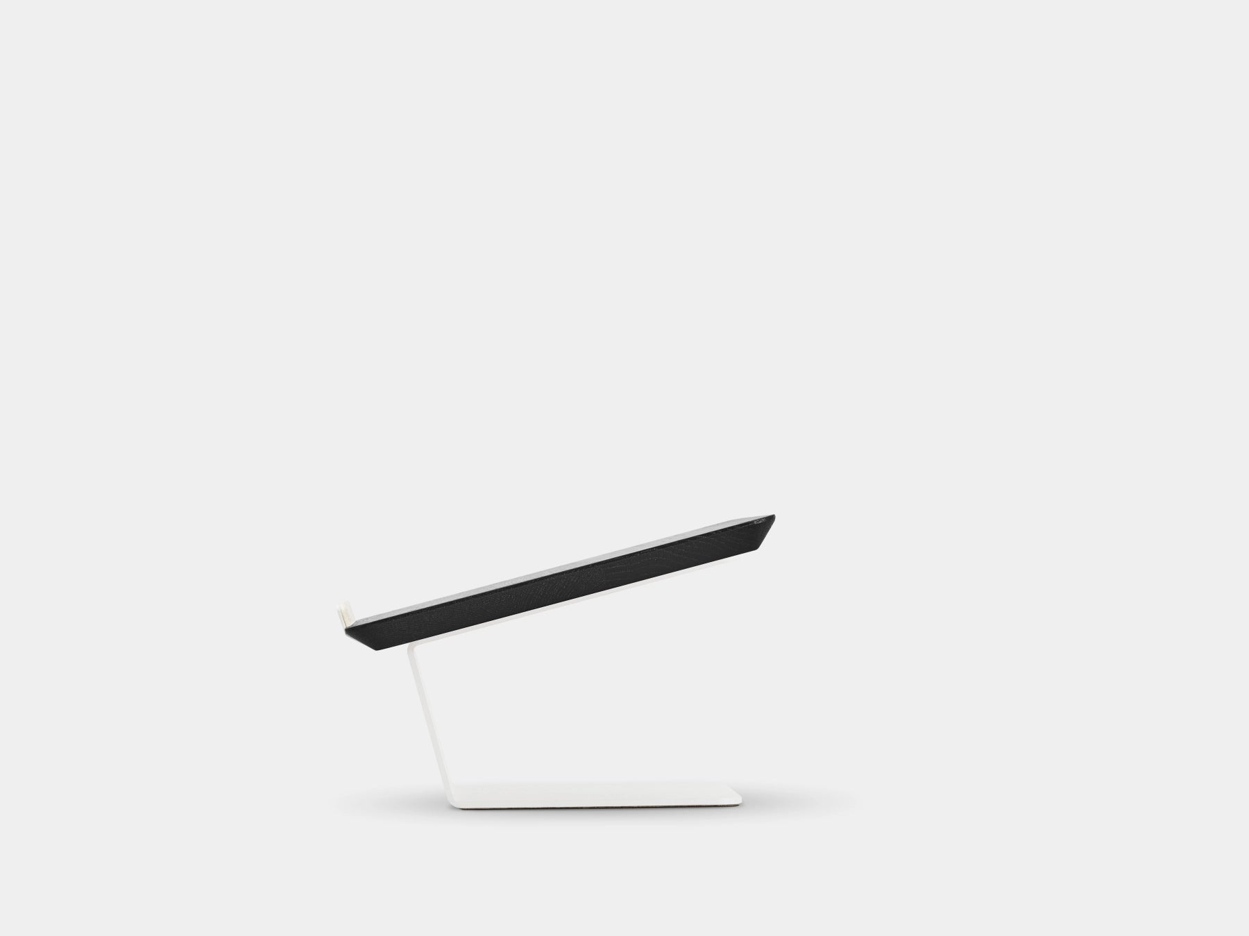 Wooden laptop stand on a white background | black, white