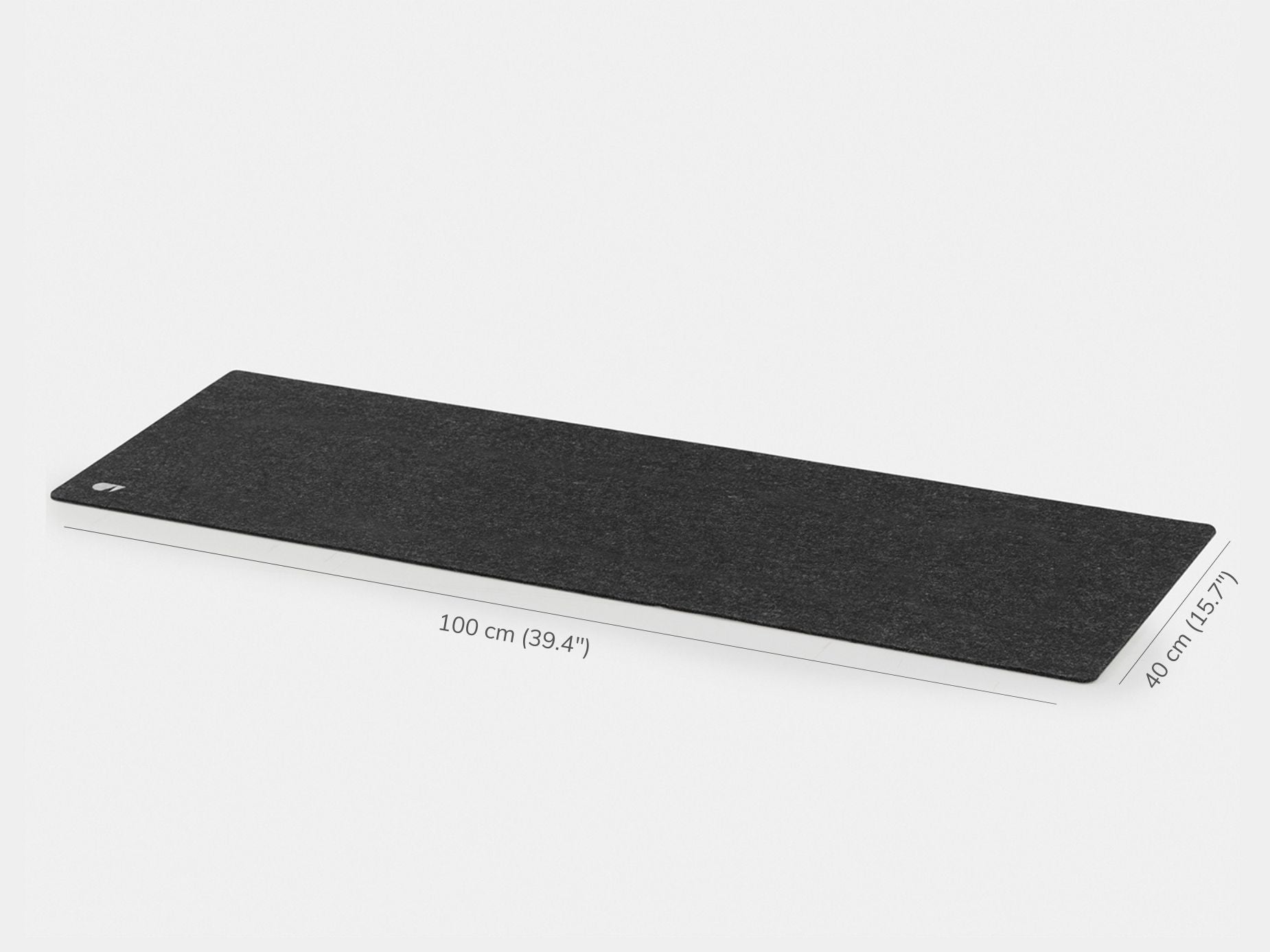 Black keyboard tray with measurements on a white background oakywood large anthracite | anthracite, 100x40