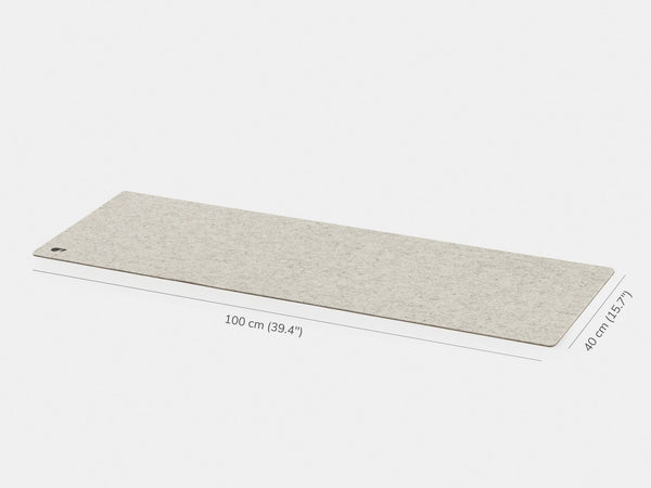 oakywood XL mat extra large stone grey felt desk mat empty view | stone grey, 100x40