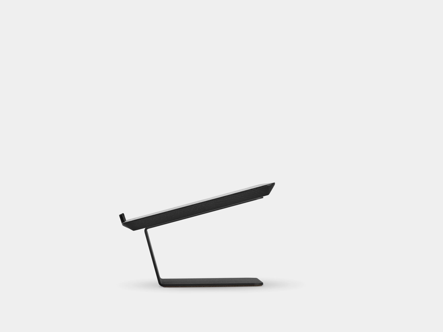 Wooden laptop stand on a white background | black, black