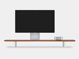walnut desk shelf with white legs | walnut, white