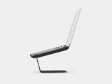 Wooden laptop stand on a white background | black, black
