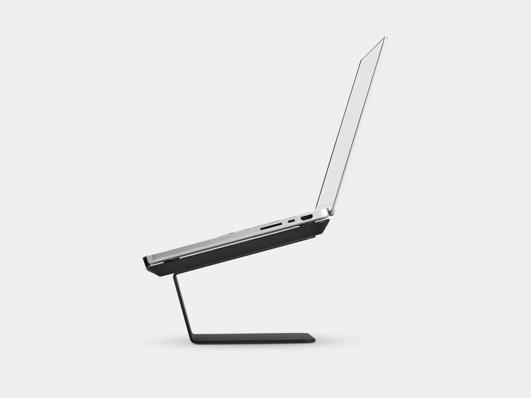 Wooden laptop stand on a white background | black, black