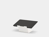 Wooden laptop stand on a white background | black, white