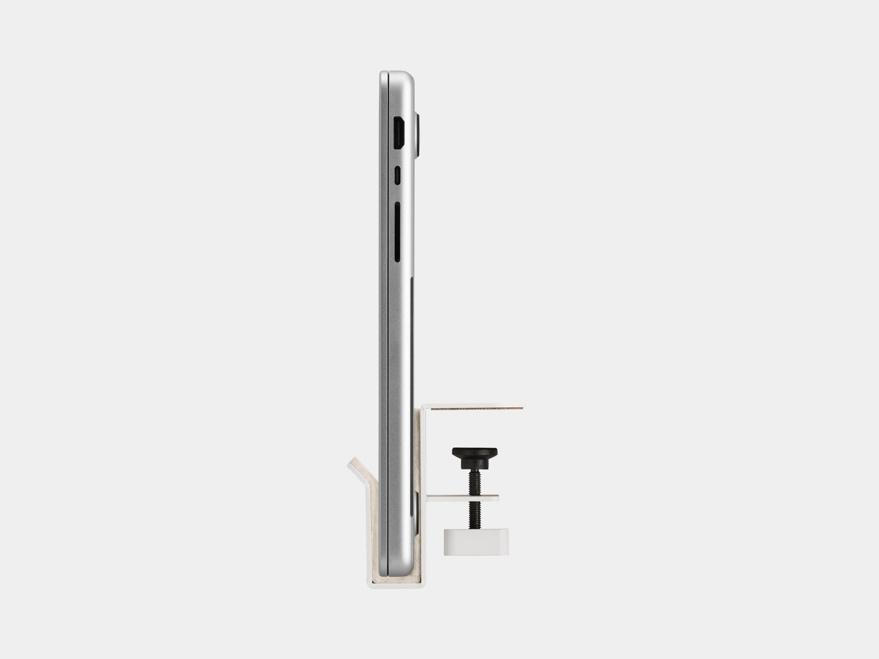 laptop vertical desk shelf mount| white