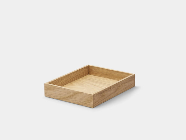 Wooden tray on a white background | oak, L