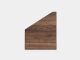 Wooden cutting board with a unique shape on a white background| walnut