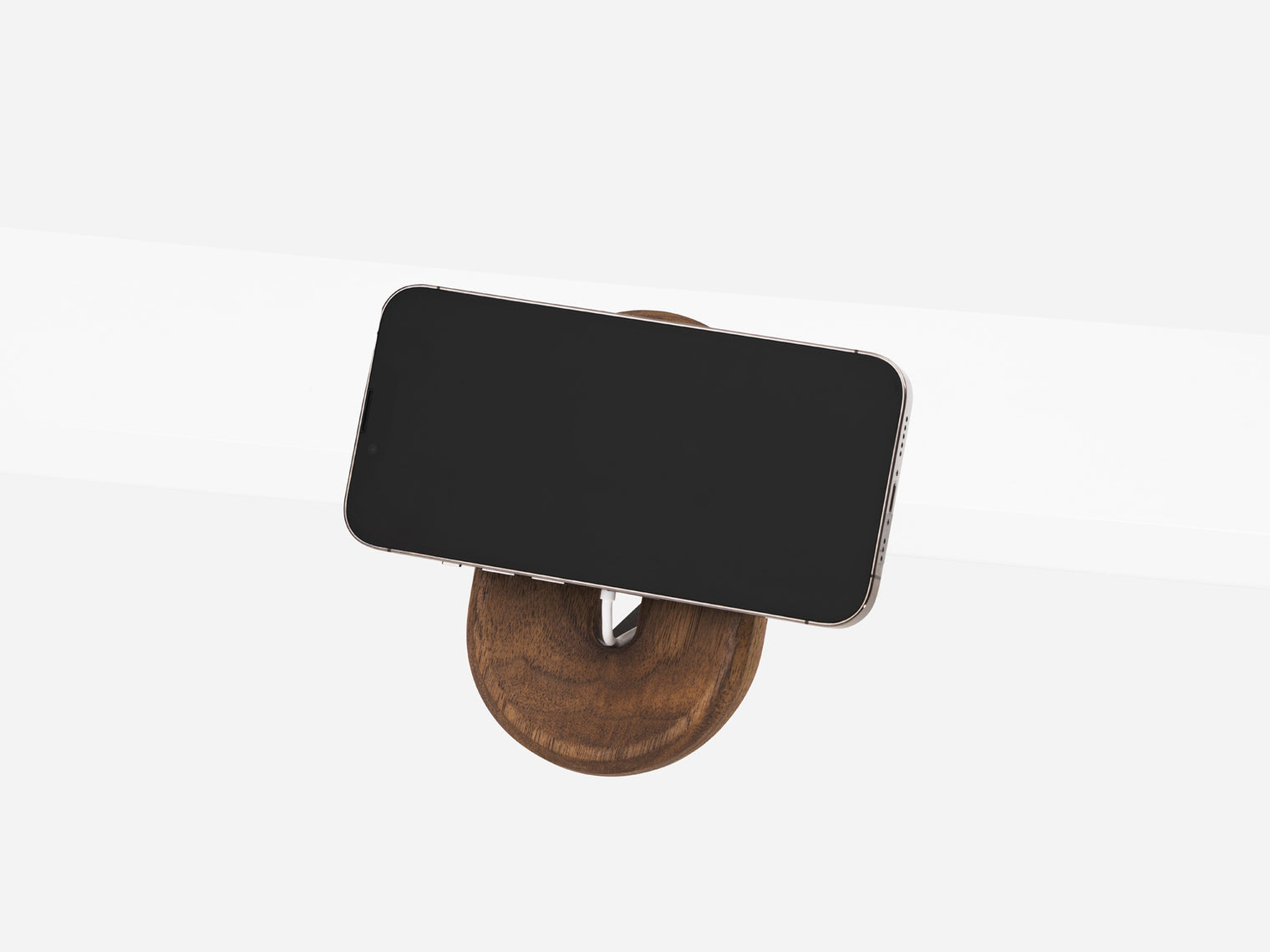 walnut magsafe iphone desk shelf mount - StandBy | walnut