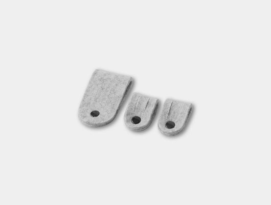 oakywood felt cable ties grey | stone grey