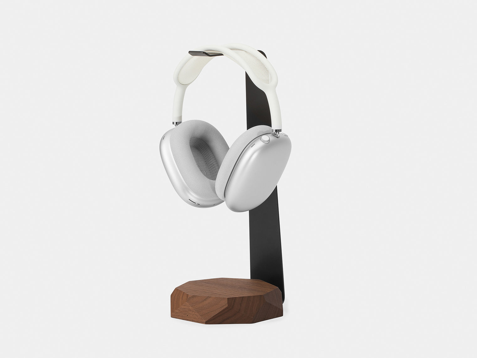 walnut 2in1 Headphones Stand with Wireless Charger | walnut
