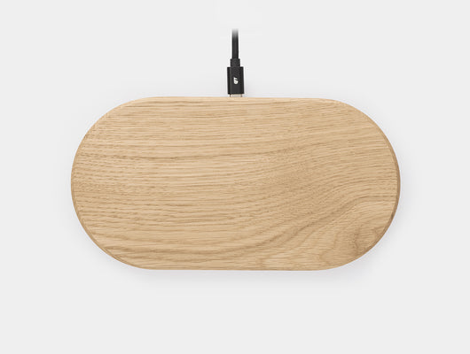 oak Dual Slim Charging Pad | oak, 