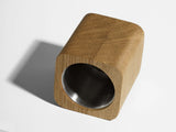 oakywood oak wooden cubic pot | -