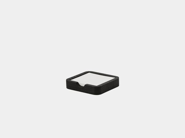 Oakywood OakyBlocks Sticky Notes Tray in black – minimalist black wooden tray for desktop notes | black