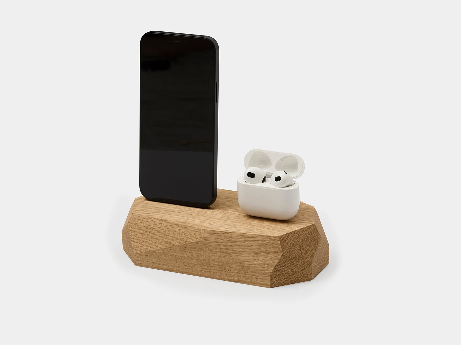 スマホアクセサリー Dual Dock Charger for iPhone / iPod Dual Dock | Wooden Double Docking Station for Two iPhones