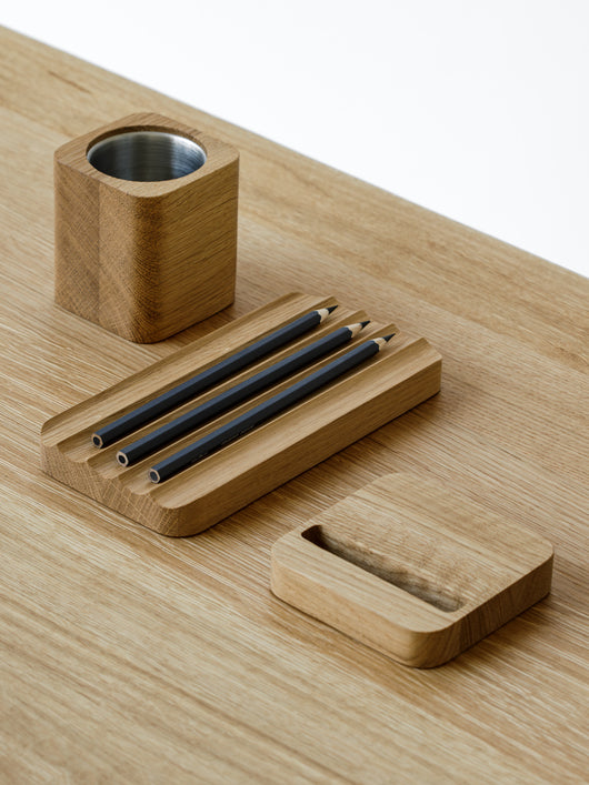 oakyblocks oak pen tray desk setup | -