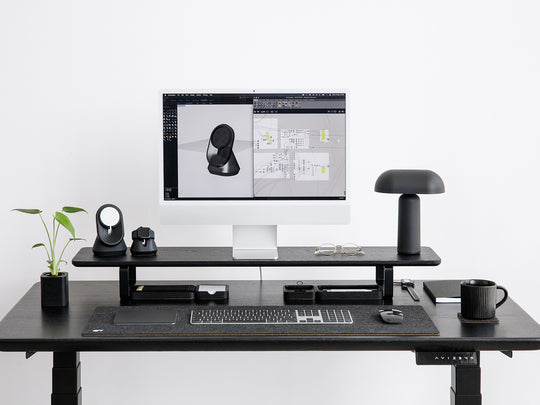 Walnut Desk Shelf & Monitor Stand Desk and Home Organisation Home