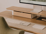 desk setup oakywood light oak desk shelf | light oak, 