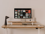 desk setup oakywood light oak desk shelf | light oak, 