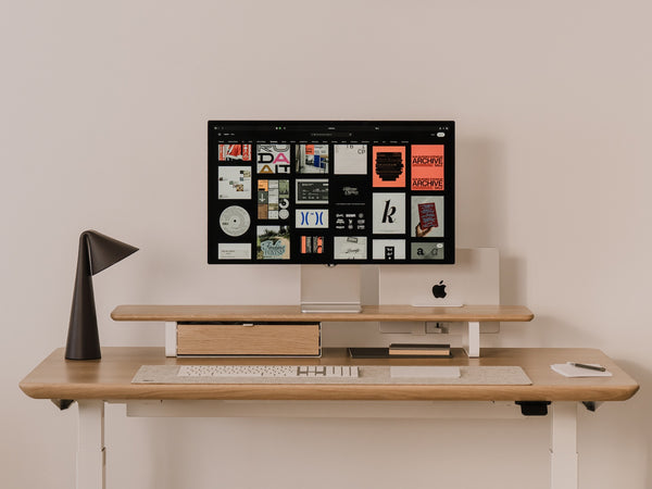 desk setup oakywood light oak desk shelf | light oak, 