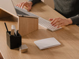 oakywood oak standing desk touch with white legs | light oak, , 