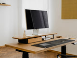 oakywood oak modular drawer with black base on desk | oak, single drawer,