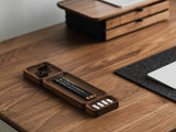 Oakywood Catchall Tray Mini in black – practical black wooden tray for keeping items tidy | walnut, 