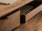 Oakywood Stackable Valet Trays Bundle in walnut – elegant dark wood trays for organizing desk items or stationery | walnut, 
