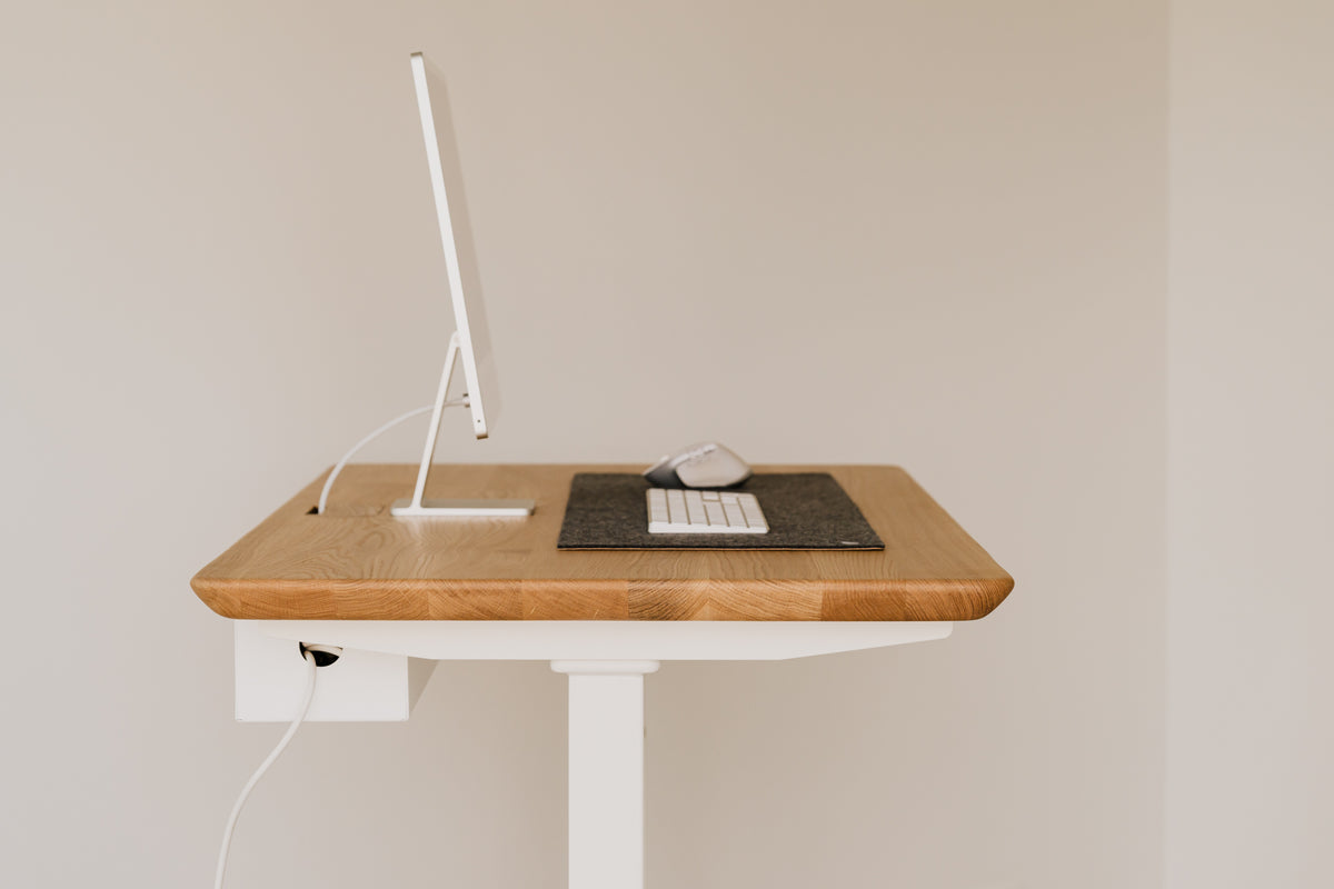 under the desk cable white management tray Oakywood desk setup | white,