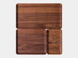 oakywood walnut wooden tray bundle full view | walnut