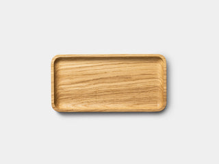 Oakywood Catchall Tray Mini in oak – minimalist wooden tray for tidy workspace organization | oak, large